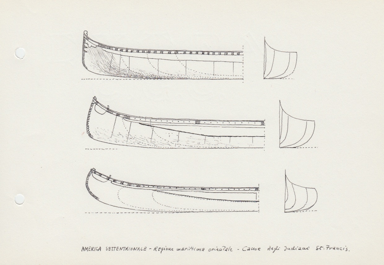 037 America Settentrionale - regione marittima orientale - canoe degli Indiani St. Francis